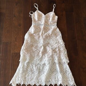 Elegant White Lace Dress